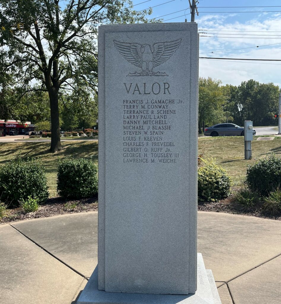 FLORISSANT VIETNAM MEMORIAL OBELISK BACK