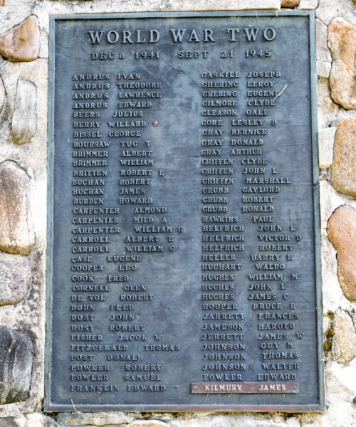PENINSULA TOWN WORLD WARS VETERANS MEMORIAL PLAQUE D