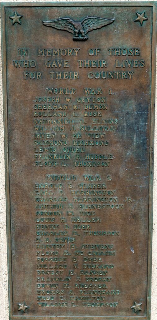 IN MEMORY OF THOSE WHO GAVE THEIR LIVES FOR THEIR COUNTRY MEMORIAL PLAQUE A