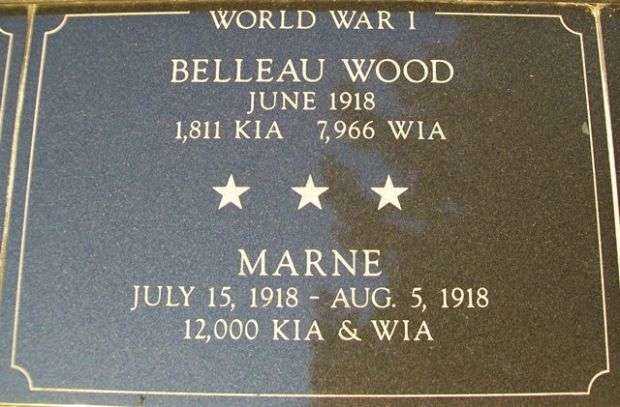 KENOSHA CITY AND COUNTY BELLEAU WOOD AND MARNE MEMORIAL PLAQUE