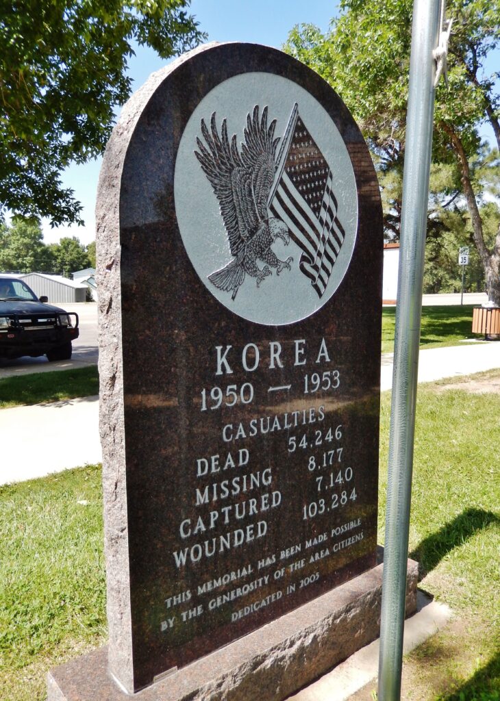 BELLE FOURCHE KOREAN WAR MEMORIAL BACK