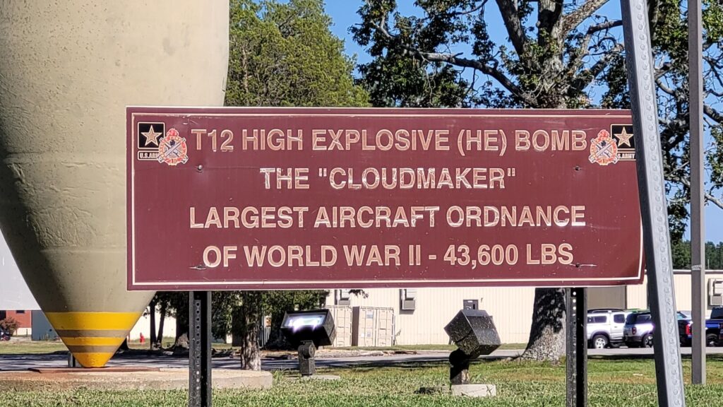 T12 HIGH EXPLOSIVE (HE) BOMB WAR MEMORIAL MARKER