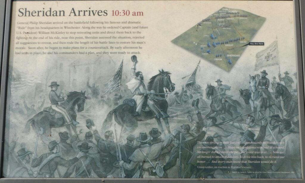 SHERIDAN ARRIVES 10:30 AM WAR MEMORIAL PANEL