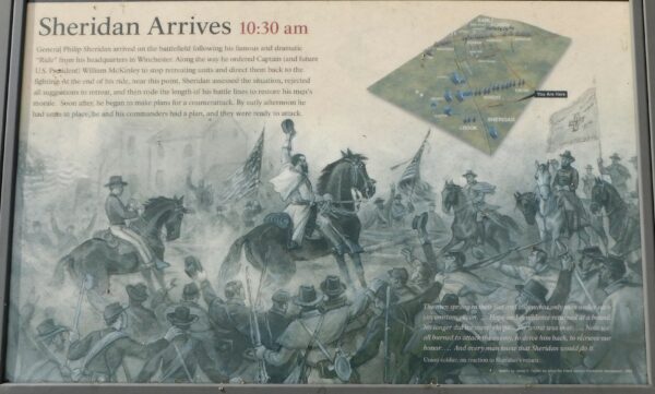 SHERIDAN ARRIVES 10:30 AM WAR MEMORIAL PANEL