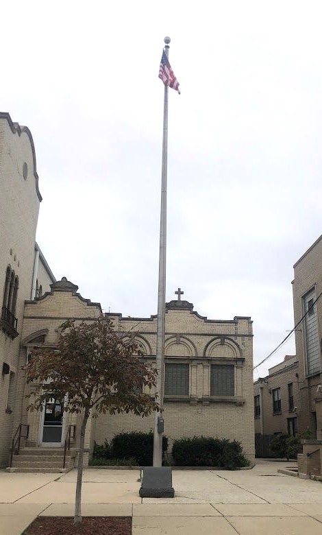 ST. MARY OF CELLE PARISH WAR MEMORIAL FLAGPOLE