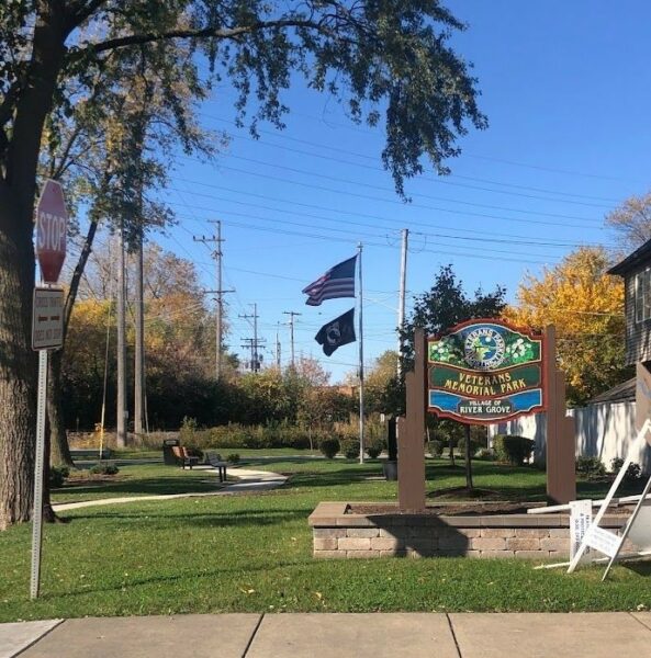 VILLAGE OF RIVER GROVE MEMORIAL PARK ENTRANCE MARKER