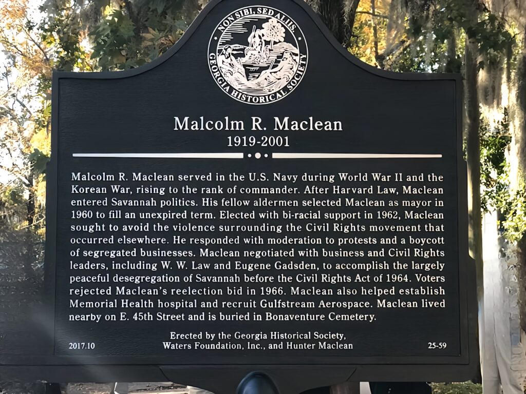 MALCOLM R. MACLEAN WAR MEMORIAL MARKER