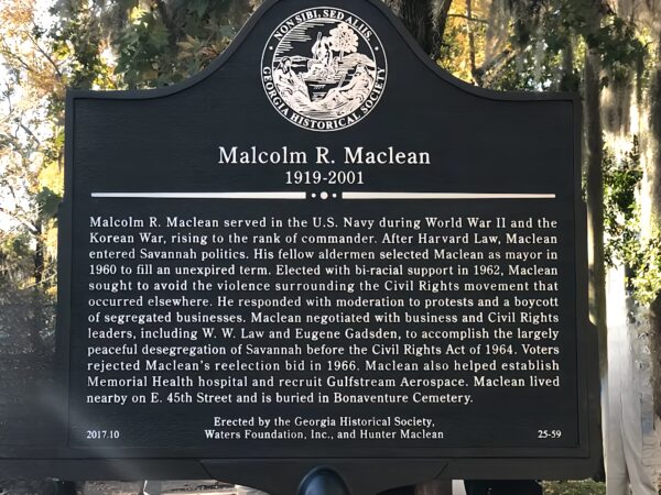 MALCOLM R. MACLEAN WAR MEMORIAL MARKER