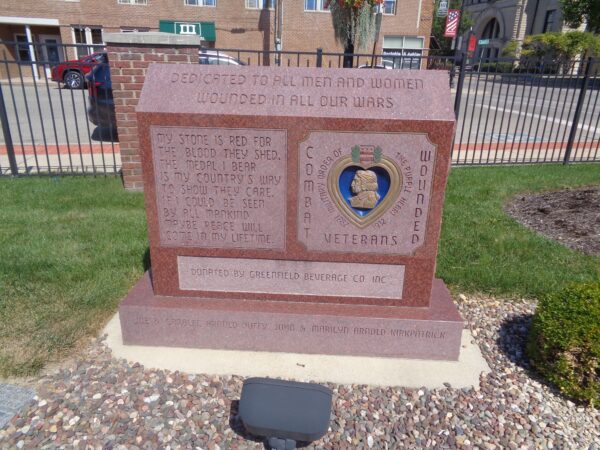 GREENFIELD COMBAT WOUNDED VETERANS WAR MEMORIAL