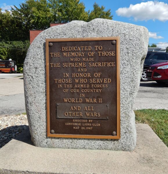 CONVERSE LYONS CLUB ALL WARS MEMORIAL