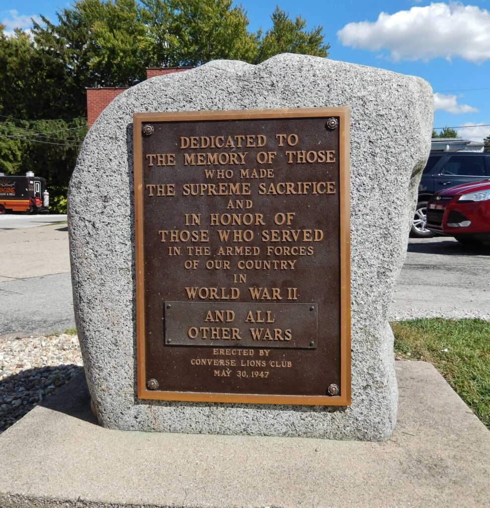 CONVERSE LYONS CLUB ALL WARS MEMORIAL