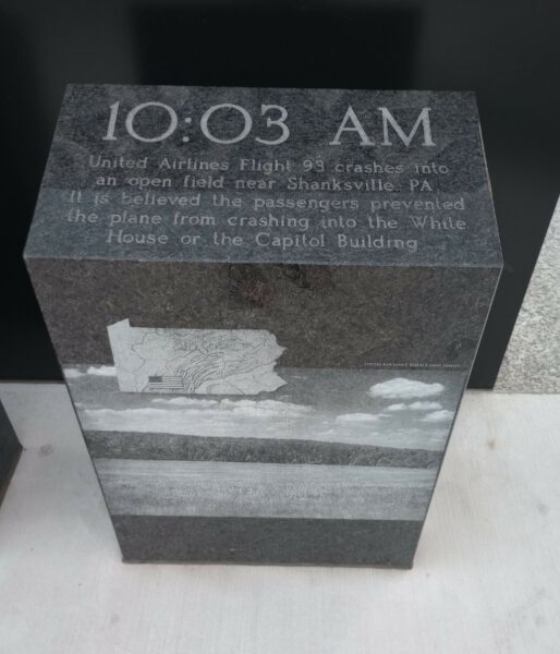 THE INDIANA 9/11 MEMORIAL STONE D