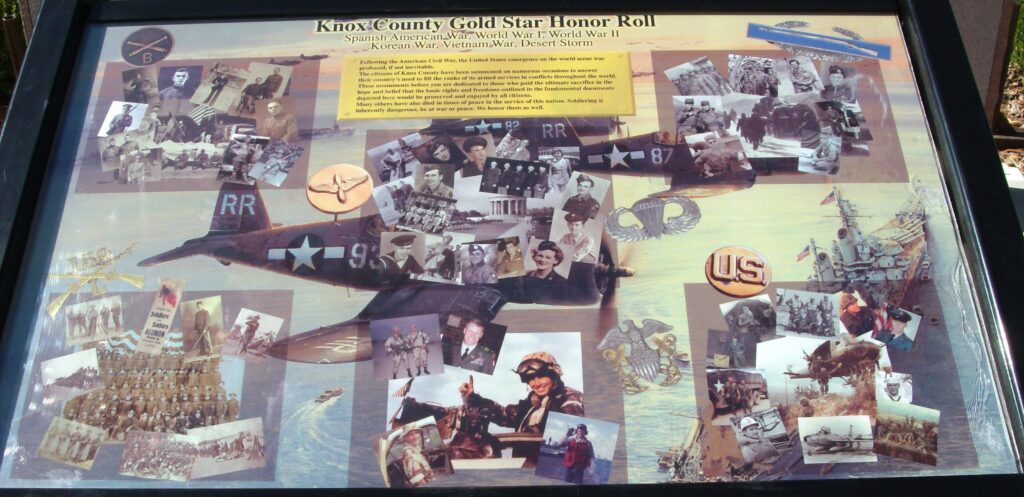 KNOX COUNTY GOLD STAR HONOR ROLL WAR MEMORIAL PANEL