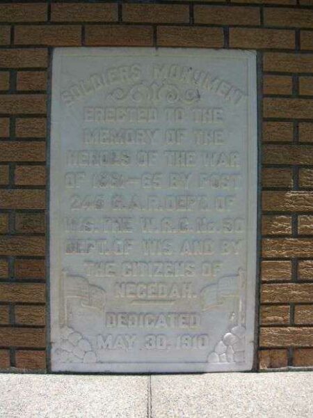 SOLDIERS MONUMENT PLAQUE