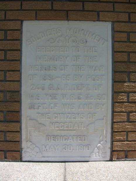 SOLDIERS MONUMENT PLAQUE