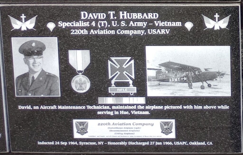 DAVID T. HUBBARD WAR MEMORIAL