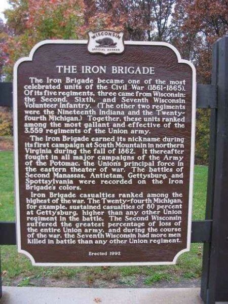 LYNDON STATION IRON BRIGADE WAR MEMORIAL MARKER