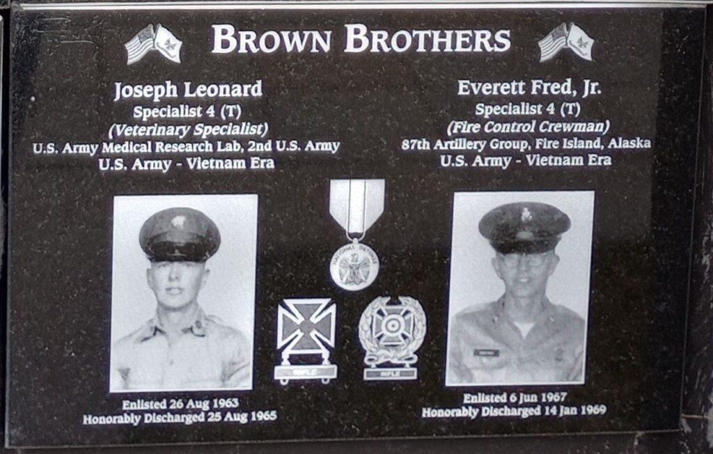 BROWN BROTHERS WAR MEMORIAL PLAQUE