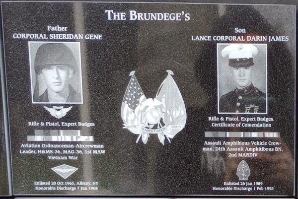 THE BRUNDEGE’S WAR MEMORIAL PLAQUE