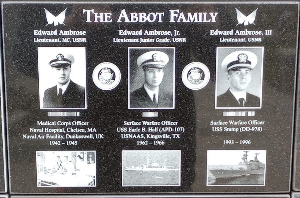 THE ABBOT FAMILY WAR MEMORIAL PLAQUE