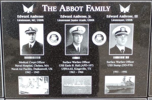 THE ABBOT FAMILY WAR MEMORIAL PLAQUE