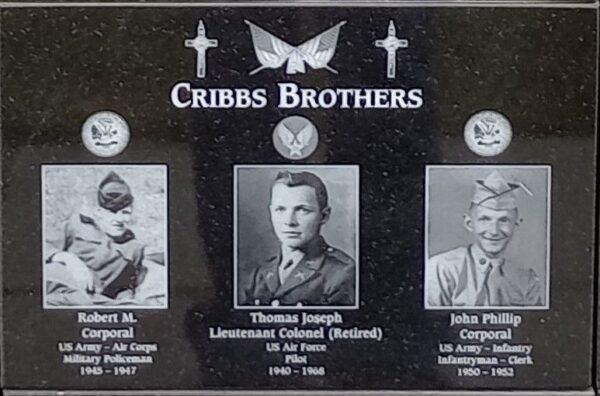CRIBBS BROTHERS WAR MEMORIAL PLAQUE