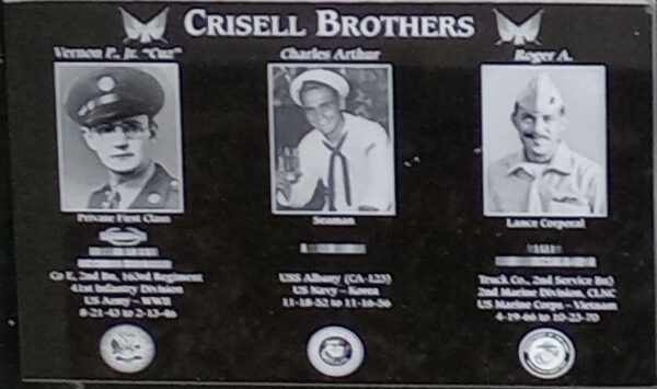 CRISELL BROTHERS WAR MEMORIAL PLAQUE