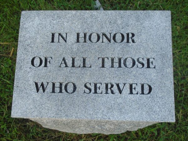 MOUNT CARMEL ALL THOSE WHO SERVED MEMORIAL GUN STONE