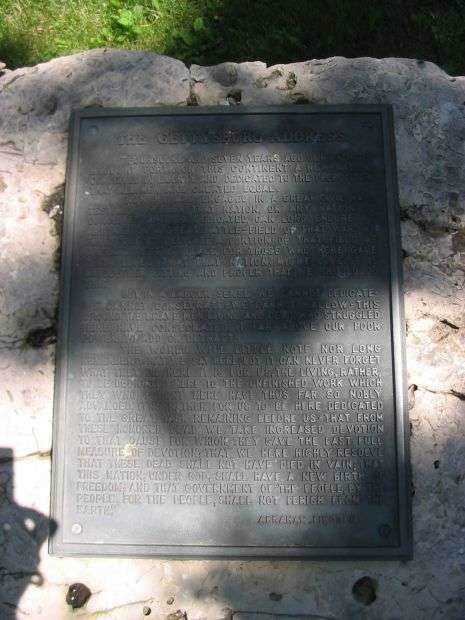 FOND DU LAC COUNTY GETTYSBURG ADDRESS MEMORIAL PLAQUE