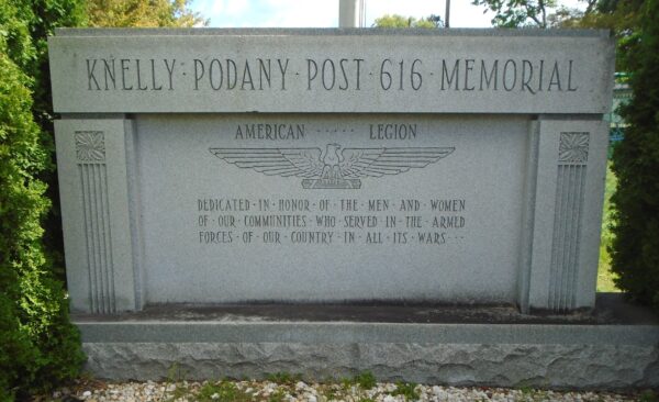 KNELLY PODANY POST 616 MEMORIAL FRONT