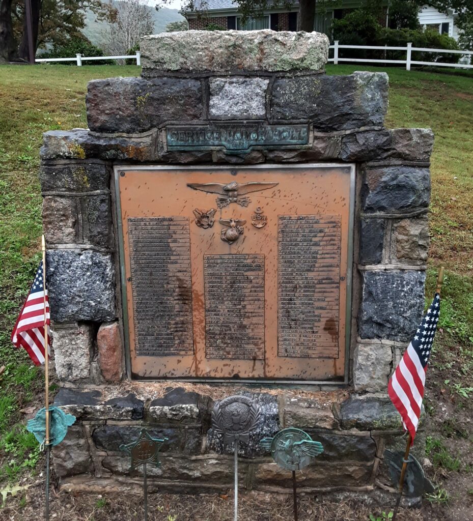 FOUNTAIN SPRINGS SERVICE HONOR ROLL WAR MEMORIAL