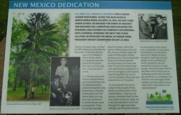 NEW MEXICO DEDICATION WAR MEMORIAL PANEL