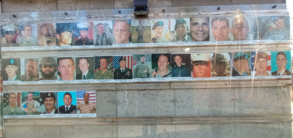 MASSACHUSETTS CASUALTIES OF WAR MEMORIAL WALL F