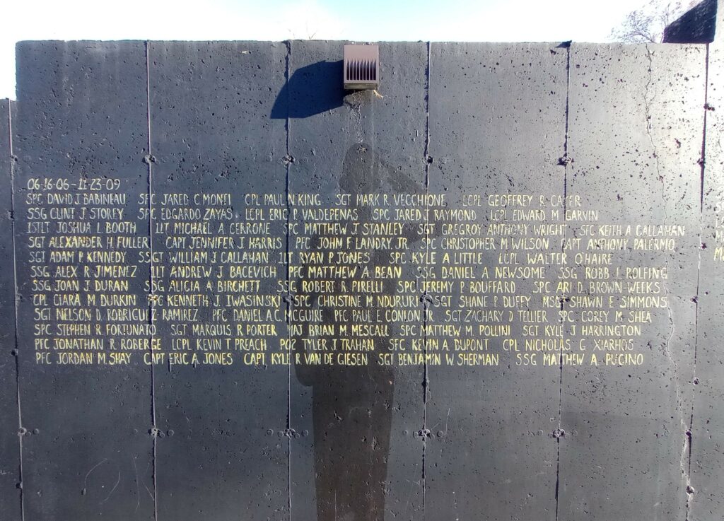 MASSACHUSETTS CASUALTIES OF WAR MEMORIAL WALL B