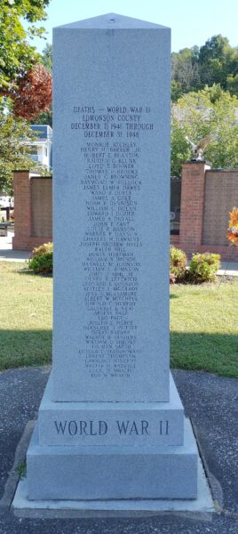 EDMONSON COUNTY SUPREME SACRIFICE VETERANS MEMORIAL SIDE B