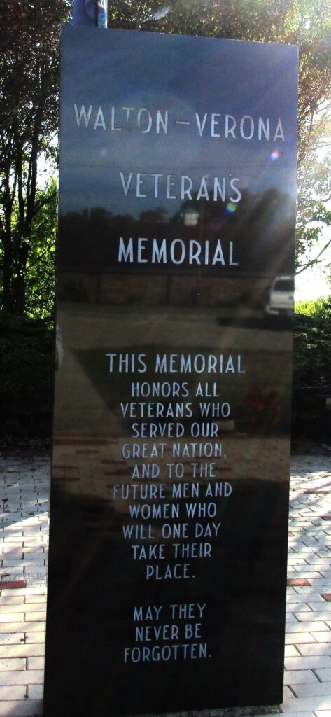 WALTON-VERONA VETERAN’S MEMORIAL STONE A
