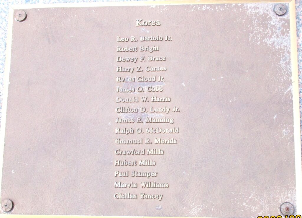KNOX COUNTY VETERANS MEMORIAL PLAQUE D