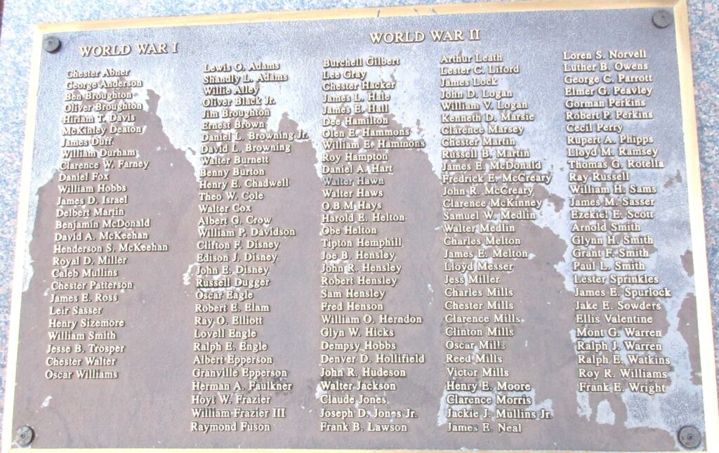 KNOX COUNTY VETERANS MEMORIAL PLAQUE C