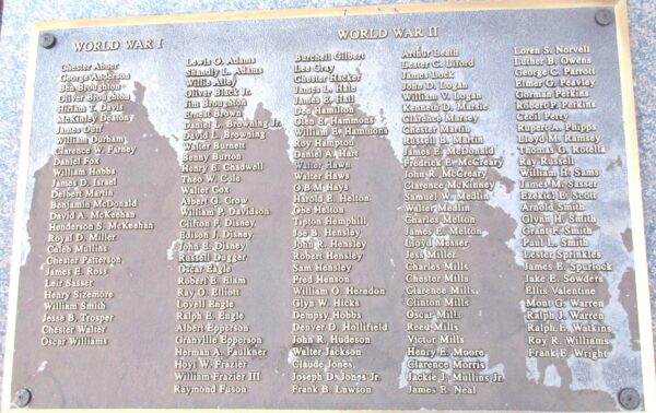 KNOX COUNTY VETERANS MEMORIAL PLAQUE C