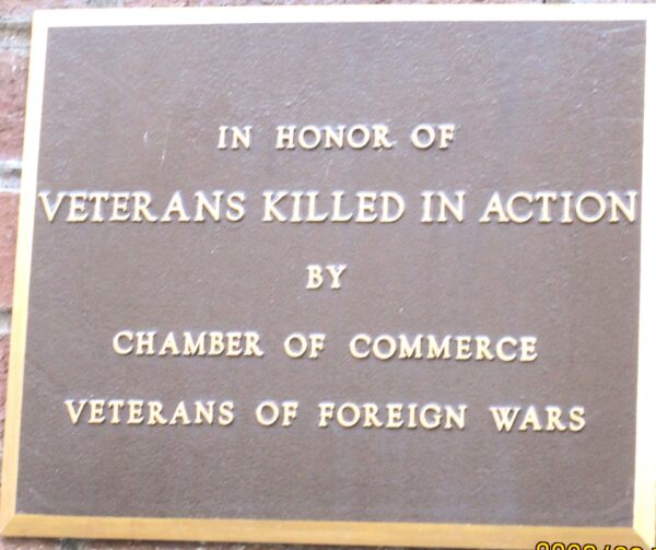 KNOX COUNTY VETERANS MEMORIAL PLAQUE B