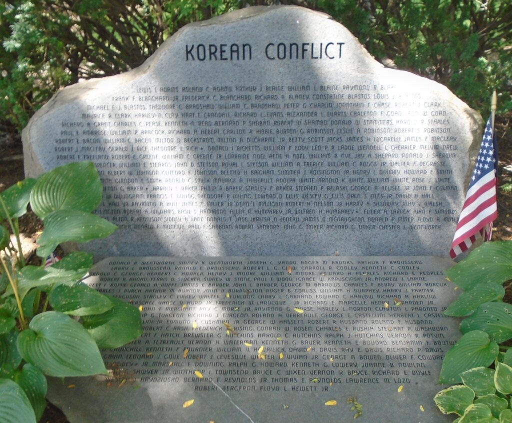 WINDSOR KOREAN CONFLICT HONOR ROLL MEMORIAL STONE