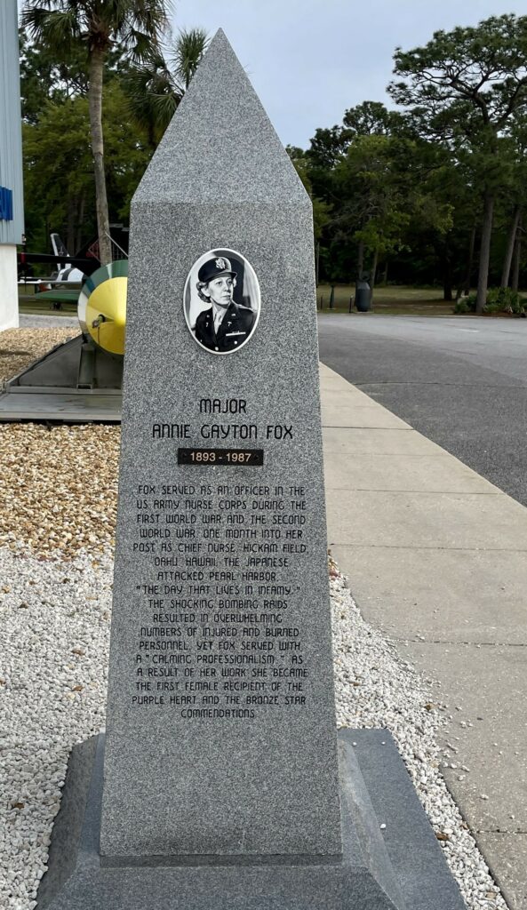 MAJOR ANNIE GAYTON FOX WAR MEMORIAL