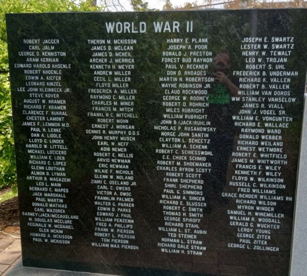 BATH TOWNSHIP, OH VETERANS MEMORIAL LEFT STONE BACK
