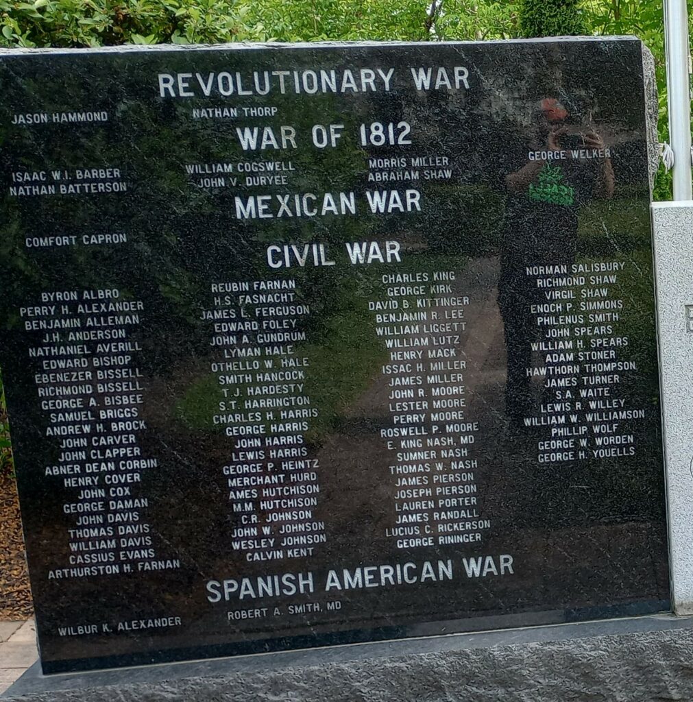 BATH TOWNSHIP, OH VETERANS MEMORIAL LEFT STONE FRONT