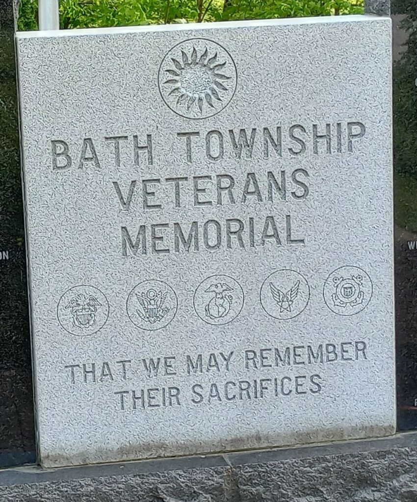 BATH TOWNSHIP, OH VETERANS MEMORIAL CENTER STONE FRONT