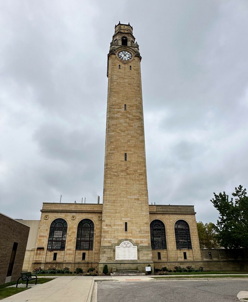 UNIVERSITY OF DETROIT WORLD WAR MEMORIAL CLOCK TOWER