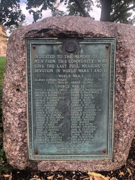 AMERICAN LEGION POST NO. 486 WORLD WARS MEMORIAL