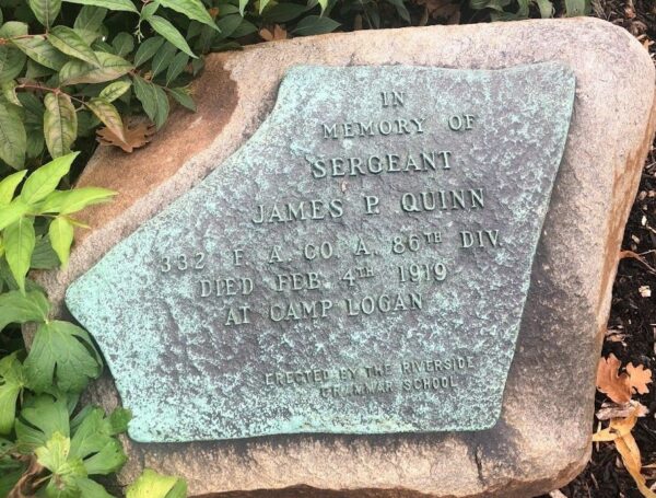 SERGEANT JAMES P. QUINN WAR MEMORIAL PLAQUE