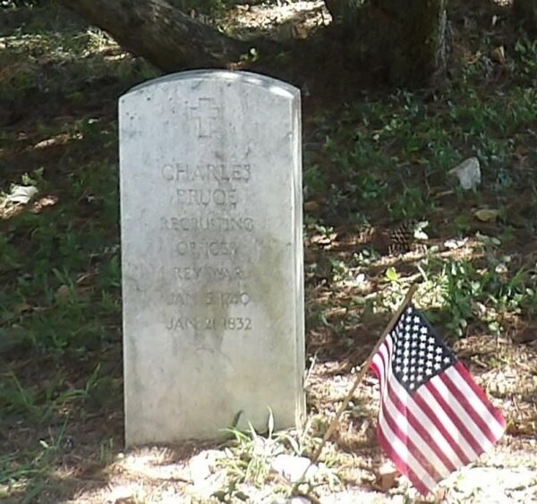 CHARLES BRUCE REVOLUTIONARY WAR MEMORIAL CEMETERY STONE