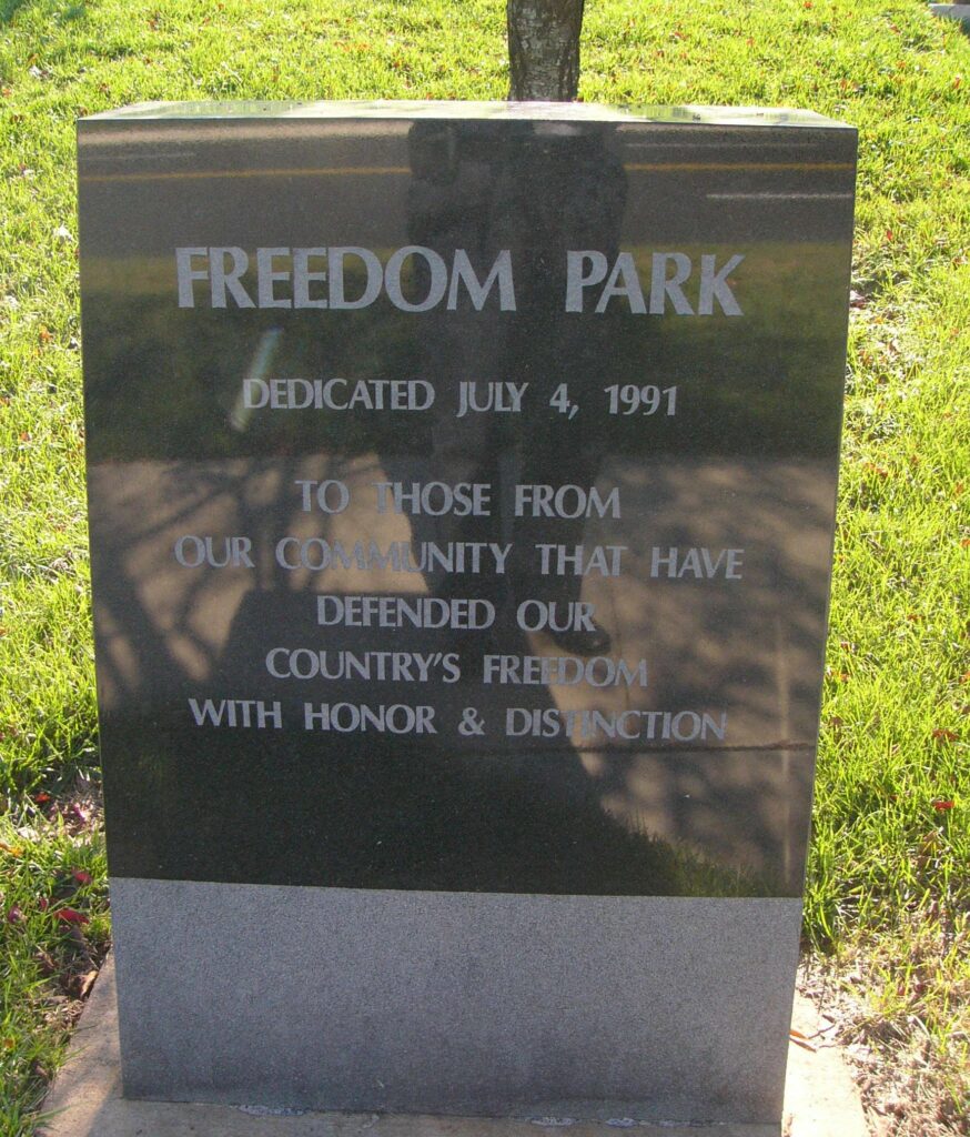 FREEDOM PARK MEMORIAL STONE